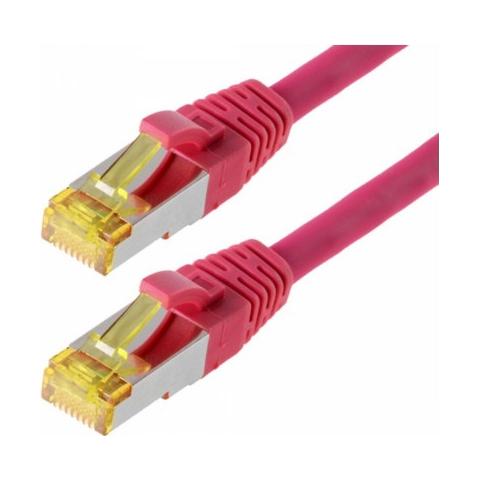 Cat 6a S / FTP 0.5 m, Cat6a, S / FTP (S-STP) , RJ-45, RJ-45, Maschio / maschio, Magenta - Foto 1