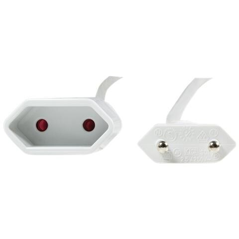 2m, 2xCEE 7/16 2m CEE7/16 CEE7/16 Bianco cavo di alimentazione - Foto 5