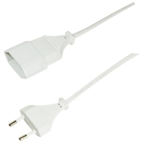 2m, 2xCEE 7/16 2m CEE7/16 CEE7/16 Bianco cavo di alimentazione - Foto 2