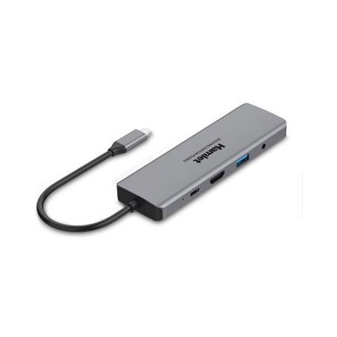 Replicatore di Porte e Docking Station per Notebook PD200U Cablato 5x USB 3.2 / HDMI / LAN + Power Delivery 85W - Grigio - Foto 2