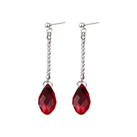 Orecchini Con Pietra Rossa Dell'ultimo Cacciatore Del Clan Dagli Occhi Scarlatti - Pidak Shop - Foto 1