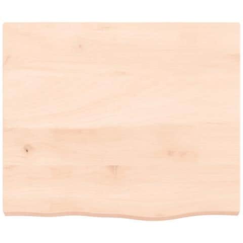 Piano Bagno 60x50x (2-4) cm in Legno Massello Non Trattato - Foto 2