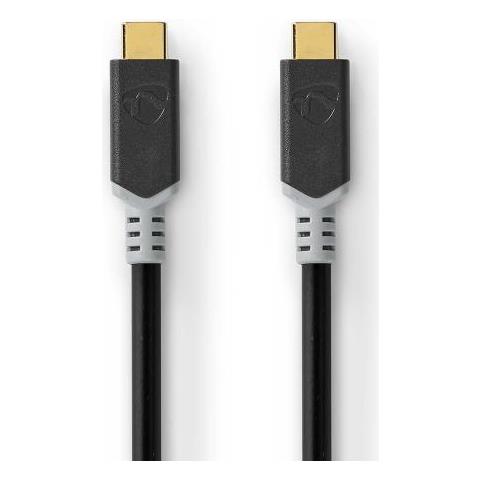 Cavo Da Usb-c Maschio A Usb-c Maschio 100w 20 Gbps 4k 1m, Nero / Oro - Foto 2
