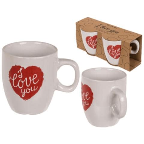 Stoneware Mug Set - I Love You - 2pcs. - Foto 1