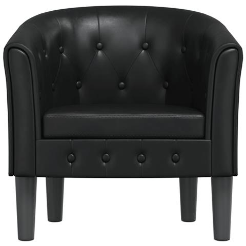 Poltrona Cabriolet Nera In Similpelle - Foto 3