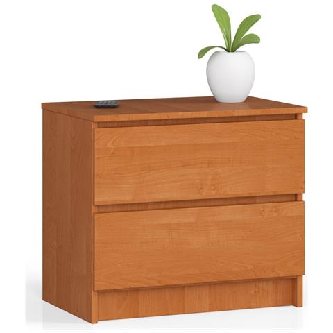 Comodino K60, 2 cassetti, 60x40x55 cm, Colore Ontano - Foto 1