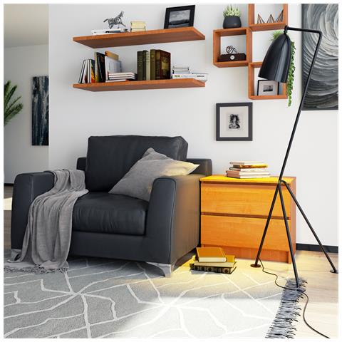 Comodino K60, 2 cassetti, 60x40x55 cm, Colore Ontano - Foto 6