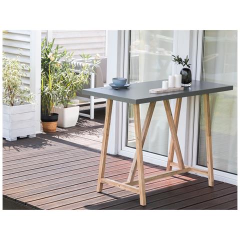 Tavolo Da Giardino Legno Massiccio Legno Chiaro Talamone - Foto 1