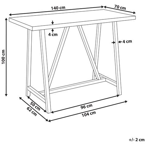 Tavolo Da Giardino Legno Massiccio Legno Chiaro Talamone - Foto 7