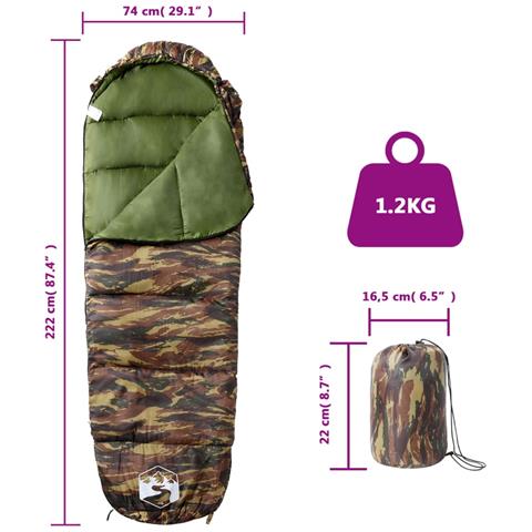 Sacco A Pelo Mummia Da Campeggio Per Adulti 3 Stagioni - Foto 5