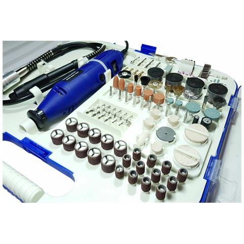 Kit Mini Trapano Smerigliatrice Albero Flessibile 330w 163pz Frese Punte Royce - Foto 2