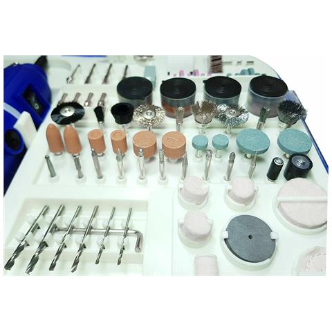Kit Mini Trapano Smerigliatrice Albero Flessibile 330w 163pz Frese Punte Royce - Foto 3