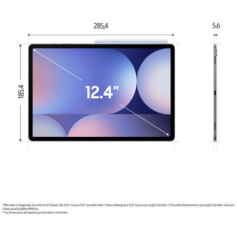 Tab S10+ 5G 256GB 12GB Ram Display 12.4" AMOLED 2X Main Camera 12MP Slot MicroSD Android 14 Moonstone Grey Italia - Foto 2