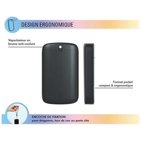 Spray Detergente Antibatterico 15ml Con Ricarica E Panno In Microfibra, Nero - Foto 2