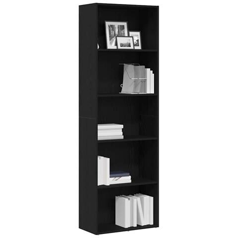 Libreria Rovere Nero 60x30x189 cm in Legno Multistrato - Foto 2
