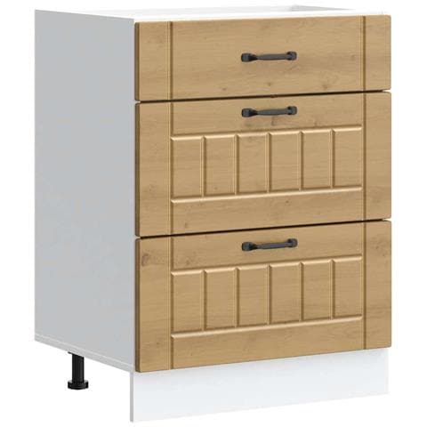 Base Da Cucina Lucca Rovere Artigianale In Legno Multistrato - Foto 2