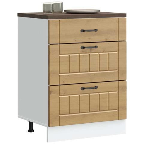 Base Da Cucina Lucca Rovere Artigianale In Legno Multistrato - Foto 1