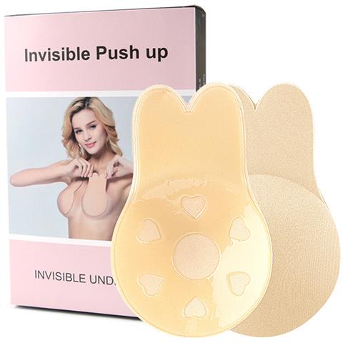 Copri Capezzoli Alza Seno A Forma Di Orecchie Da Coniglio Beige Xxl - Foto 1