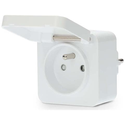 Misuratore Di Potenza Ip44 Connesso Wi-fi 3680w Tipo E Con Sportellino, Bianco - Foto 1