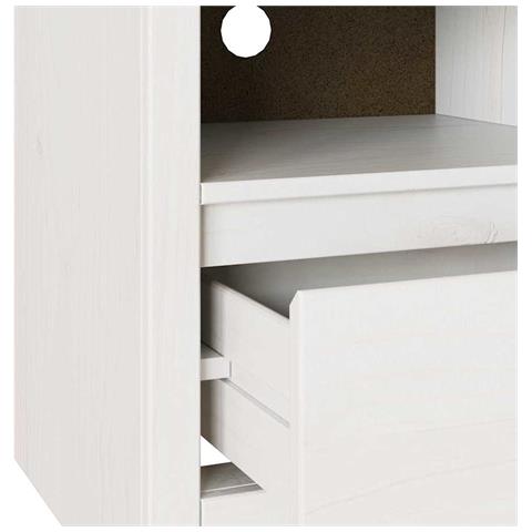 Mobile TV  "DRAMMEN" Bianco 99x43x55 cm Legno solido Pino - Foto 9