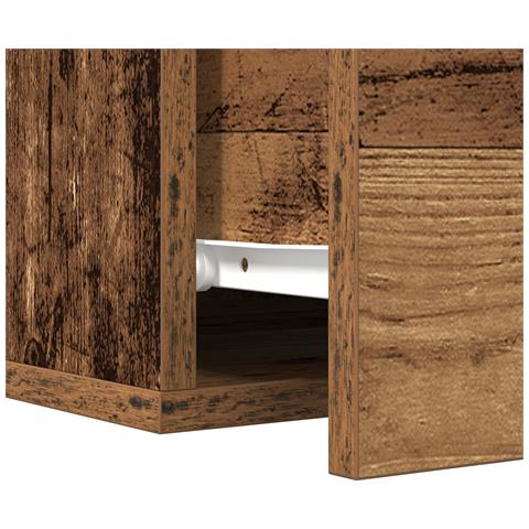 Comodini 2 pz a muro in legno vintage 35x35x20 cm - Foto 9