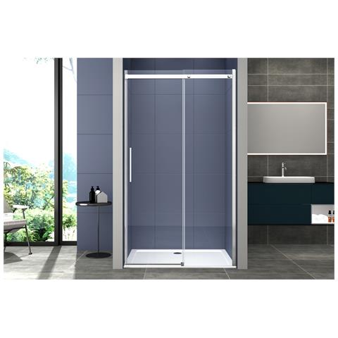 Box Doccia 140 Cm Porta Scorrevole Senza Telaio H200 Cm Cristallo 8mm Milly Profilo Cromato - Foto 1