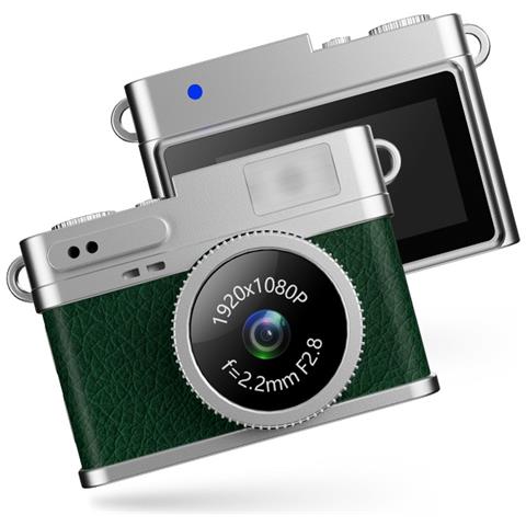 Mini Fotocamera Luminosa: Registrazione Hd 1080p, Schermo Ips Da 0.96"" E Design Retro Green - Foto 1