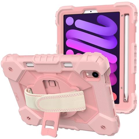 Custodia Per Ipad Mini 6 8,3"" Con Supporto E Tracolla Rosa - Foto 2