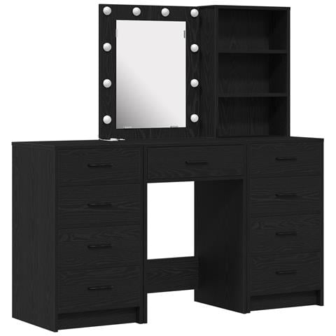 Set Trucco 3 Pezzi con LED in Legno Nero - Foto 1
