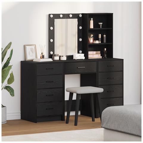 Set Trucco 3 Pezzi con LED in Legno Nero - Foto 2