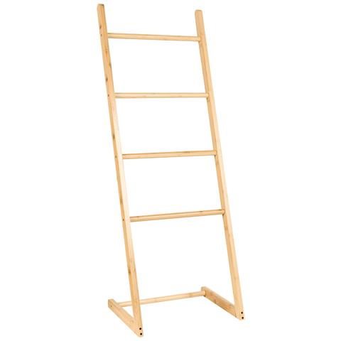 Portasciugamani Da Parete Zapallar Legno Di Bambù Marrone Chiaro - Foto 2