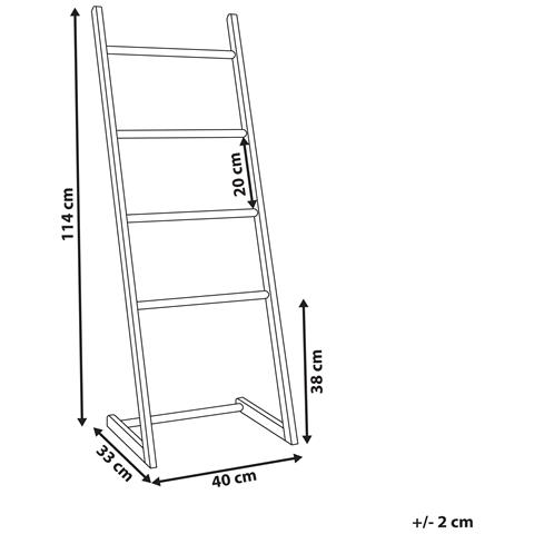 Portasciugamani Da Parete Zapallar Legno Di Bambù Marrone Chiaro - Foto 7