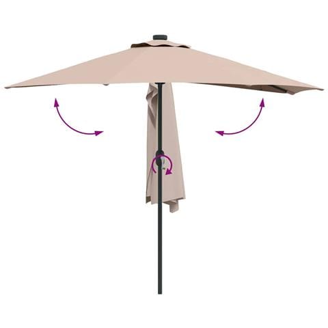 Ombrello da giardino Talpa 294 x 150 x 224 cm Tessuto - Foto 9