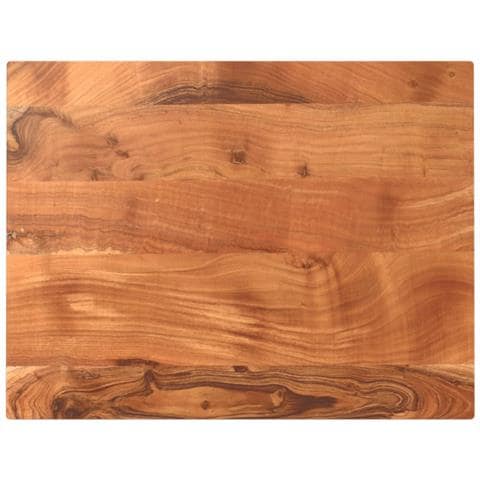Piano per Tavolo 90x70x2,5cm Rettangolare Legno Massello Acacia - Foto 1