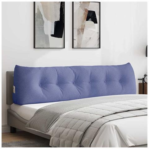 Cuscino per Schiena Blu jeans 180 x 24 x 50 cm Tessuto - Foto 2