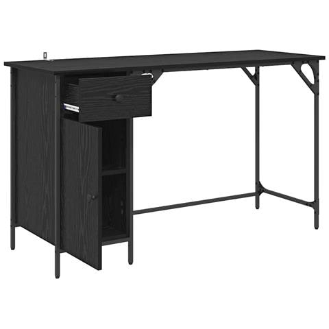 Scrivania per computer Rovere Nero 131 x 48 x 75 cm - Foto 10