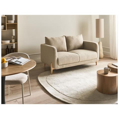 Divano 2 Posti Gimo Bouclé Beige - Foto 1