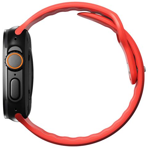 Cinturino Sportivo Per Apple Watch 49mm In Fluoroelastomero Modello Tempo Band, Corallo - Foto 2