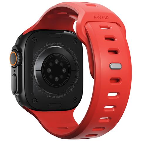 Cinturino Sportivo Per Apple Watch 49mm In Fluoroelastomero Modello Tempo Band, Corallo - Foto 1