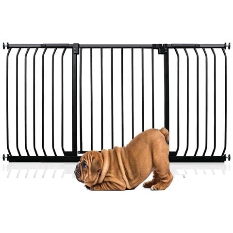 Bettacare Cancelletto Per Cani Elite Con Montaggio A Pressione, 143cm - 152cm, Nero Opaco - Foto 1