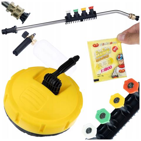 Set Di Accessori Per Idropulitrice Compatibile Con Kärcher K2-k7 - Spazzola Rotante, Lancia 15°, Schiumogeno 1000 Ml, Polvere Schiumogena 6 G - Foto 1