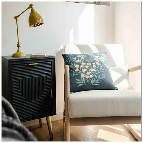 Comodino In Legno Grigio Scuro 39,5x36x70,5 - Foto 2