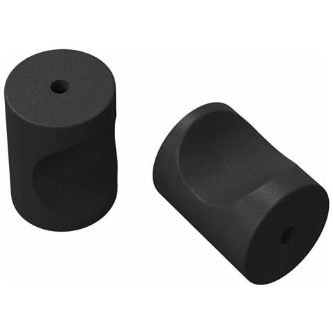 Maniglie per Armadi 2 pcs Nero M4 x 12 mm Ferro - Foto 1