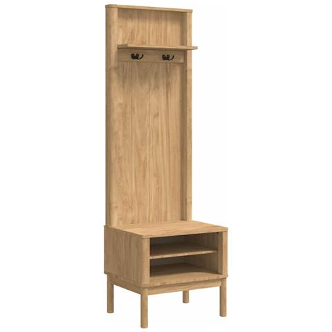 Armadio per corridoio FLORO Marrone cerato 50 x 40 x 158 cm - Foto 1