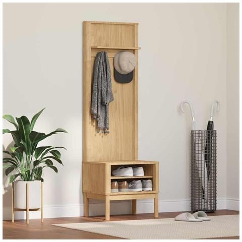 Armadio per corridoio FLORO Marrone cerato 50 x 40 x 158 cm - Foto 2