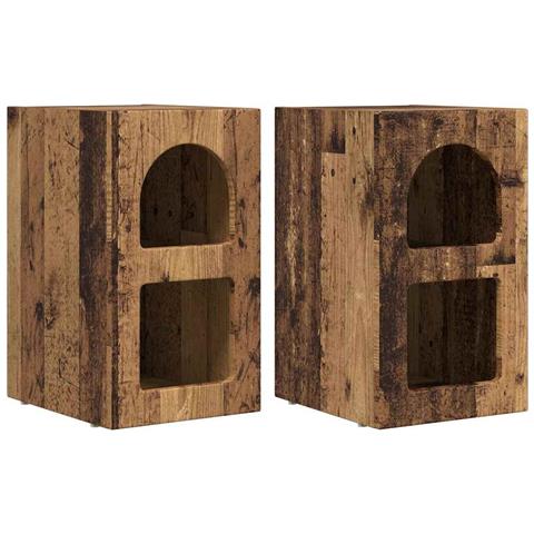 Comodino 2 pcs Legno vecchio 29,5 x 33,5 x 50 cm - Foto 1