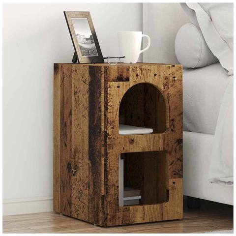 Comodino 2 pcs Legno vecchio 29,5 x 33,5 x 50 cm - Foto 2