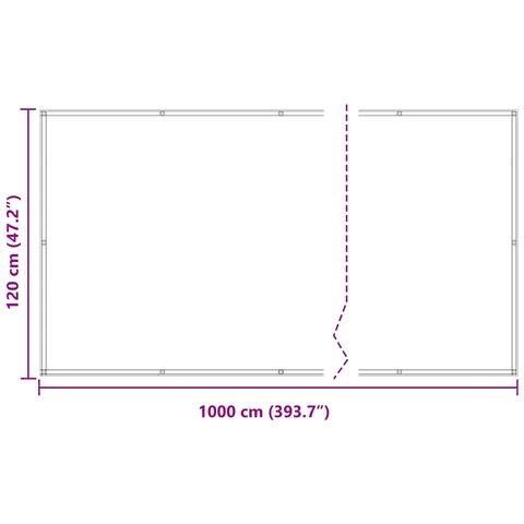 Schermo da balcone Grigio chiaro e bianco 120 x 1000 cm - Foto 8