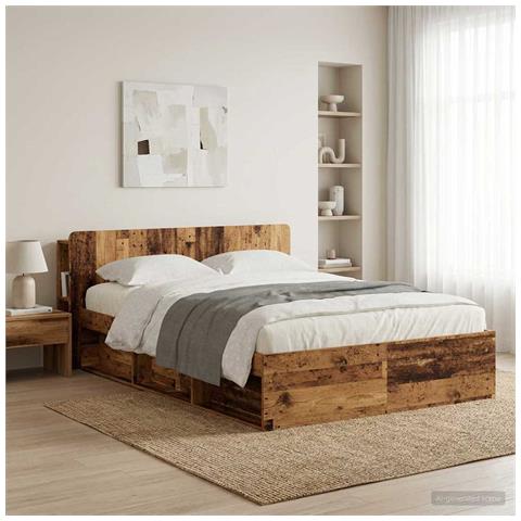 Testata del letto Legno antico Legno ingegnerizzato - Foto 2
