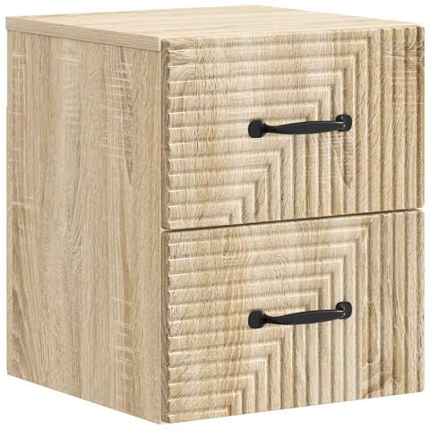 Mobiletto da notte a muro Rovere Sonoma 34,5 x 33 x 40 cm - Foto 1